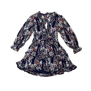 Laney cutout back floral ruffle dress